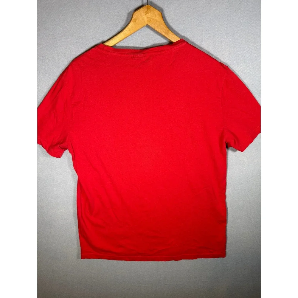 Vintage Polo Ralph Lauren Red Scorpion Graphic Custom Fit T-Shirt Men Large 90's